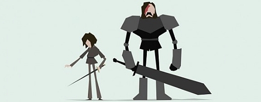 game of thrones characters illustrated in minimalist vector art